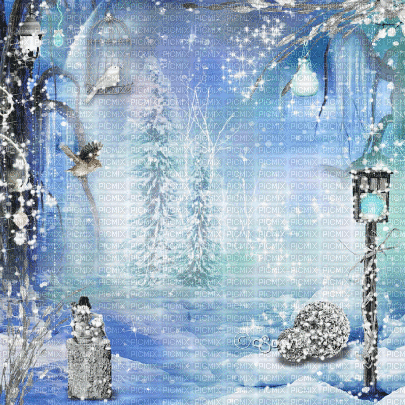 soave background animated winter fantasy - Бесплатный анимированный гифка