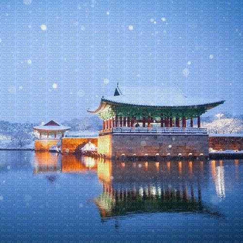 Korea winter background - bezmaksas png
