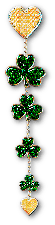 Hearts.Clovers.Charms.Green.Gold - png ฟรี