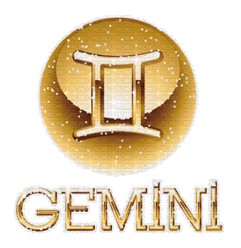 Y.A.M._Zodiac gemini text - Бесплатный анимированный гифка