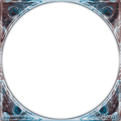 soave frame circle fantasy peacock feathers - png grátis