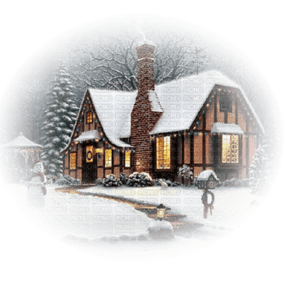 winter house    dubravka4 - 免费PNG