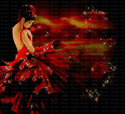 femme rouge - Δωρεάν κινούμενο GIF