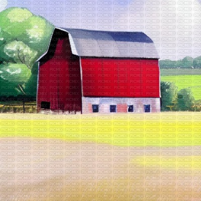 Barn and Field - Free PNG