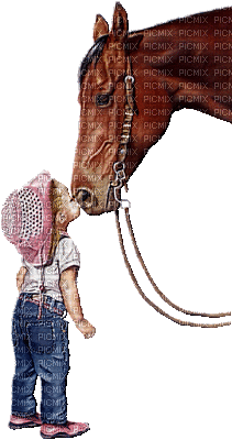 ani-flicka-häst - 無料のアニメーション GIF