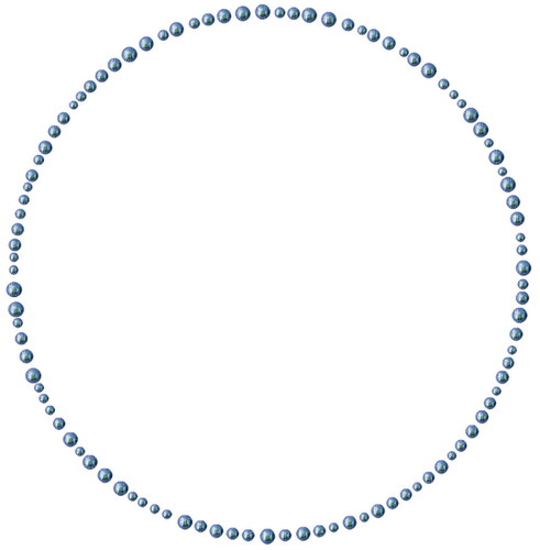 Cadre.Frame.Blue.Circle.Pearls.Victoriabea - besplatni png