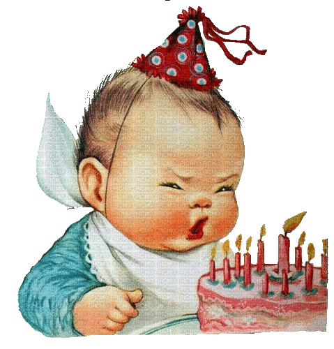 Baby, Geburtstag, Torte - Бесплатный анимированный гифка