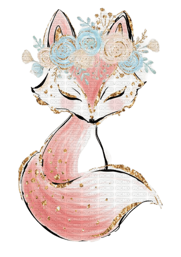 Watercolor fox - 無料png