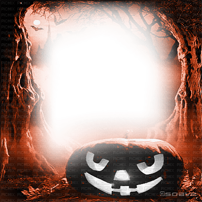 soave frame halloween pumpkin forest tree - δωρεάν png