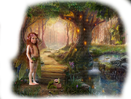 fantasy forest fantaisie foret - PNG gratuit