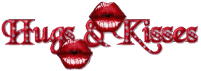hugs kiss - GIF animé gratuit