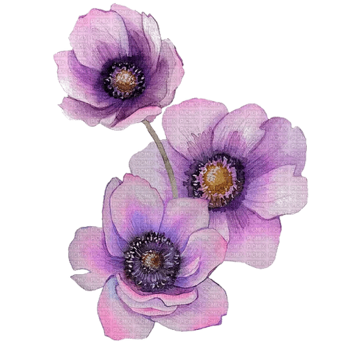 kikkapink deco flower purple - gratis png