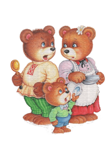 Drei Bären, Familie - ücretsiz png