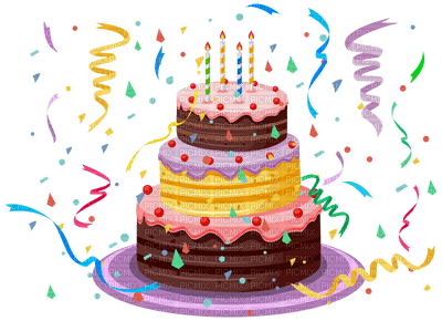 Confetti Birthday Cake - zadarmo png
