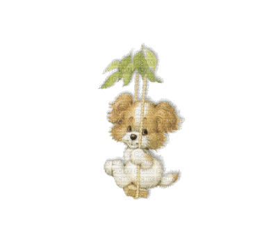 puppy on a swing - 無料のアニメーション GIF