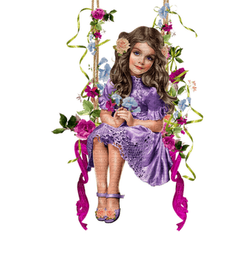 Kaz_Creations Baby Enfant Child Girl Colours Colour-Child  Swing - Free PNG