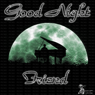 GOOD NIGHT PIANO - GIF animado gratis