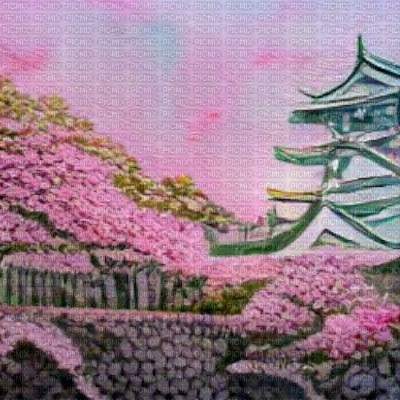 Pink Japanese Background - ilmainen png