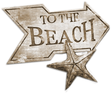 soave deco text beach deco vintage sepia - Free PNG