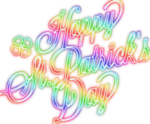 Text.Happy St.Patrick's Day.Rainbow - Free PNG