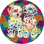 Lisa Frank dalmatian dogs sticker - Free PNG