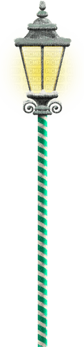 Street.Lamp.Silver.Green.White - PNG gratuit