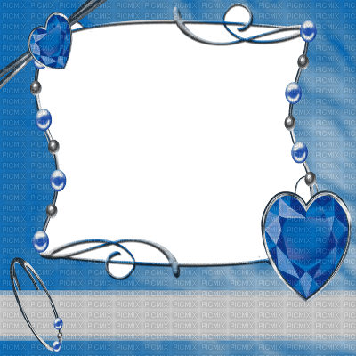 blue frame abstract cadre bleu - zadarmo png