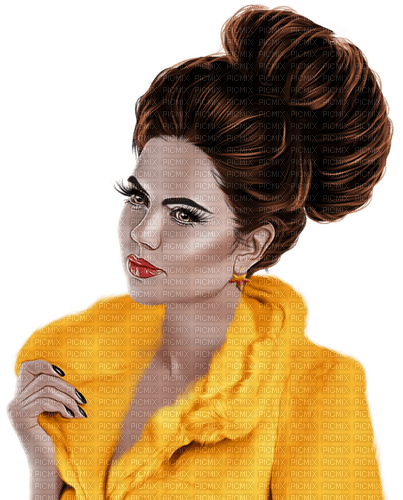 Woman Yellow Brown - Bogusia - zdarma png