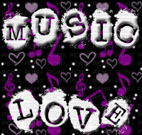 music is love background - GIF animé gratuit