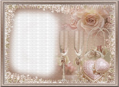 romance rosa frame champanhe - Free PNG