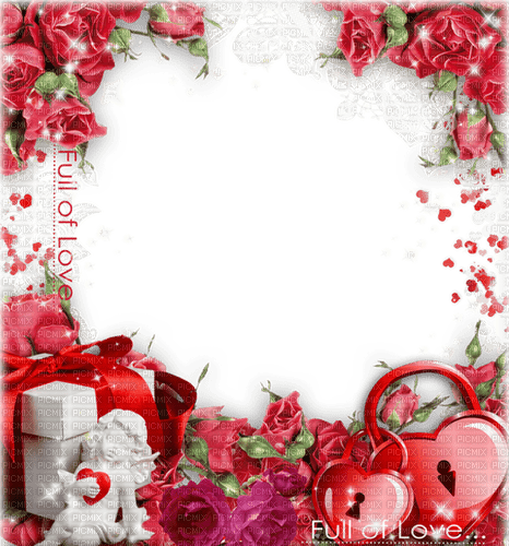 Love.Cadre.Frame.Flowers.Victoriabea - Free PNG