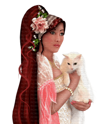 Kaz_Creations Woman Femme Cat Kitten - png gratuito