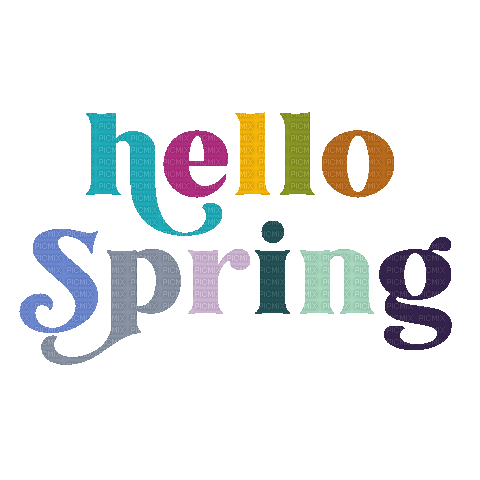 Hello Spring.Text.gif.Deco.Victoriabea - Gratis animerad GIF