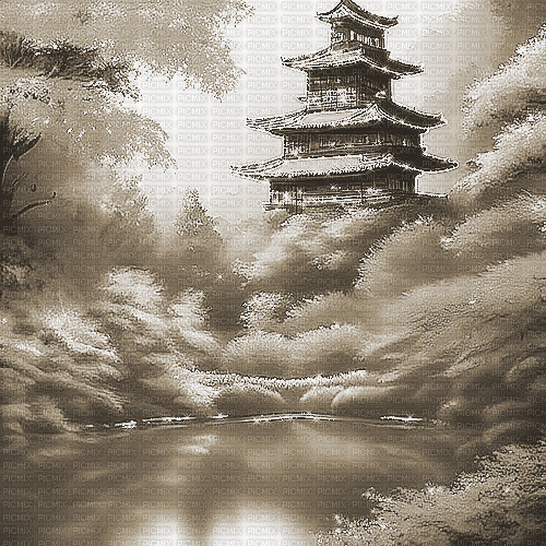 kikkapink sepia autumn oriental background gif - Ilmainen animoitu GIF
