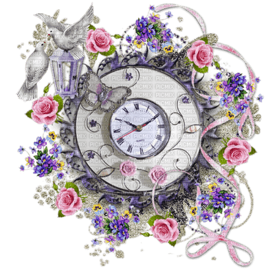 patymirabelle horloge fleur - bezmaksas png