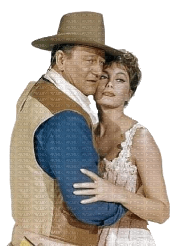 Western ( John Wayne et Charlene Holt ) - darmowe png