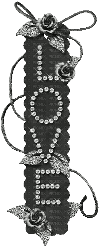 Text.Love.Roses.Black.Animated - KittyKatLuv65 - Δωρεάν κινούμενο GIF
