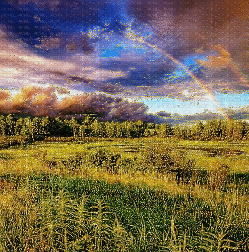 Rena Sommer Glitter Landschaft Hintergrund - Bezmaksas animēts GIF