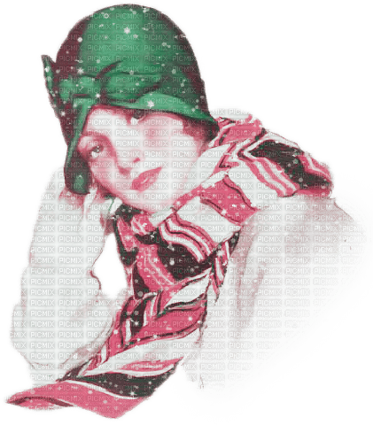 soave woman vintage hat  winter christmas - 無料png