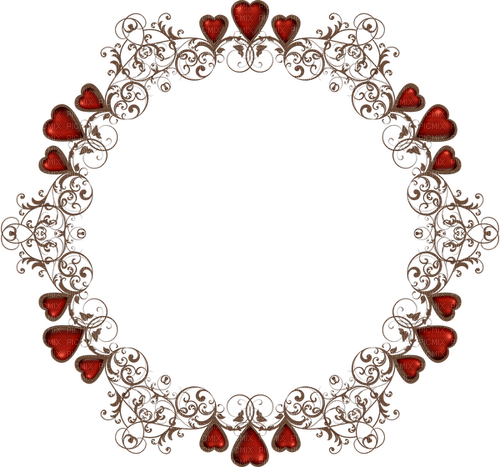 Cadre.Frame.Round.Love.Red.Victoriabea - PNG gratuit