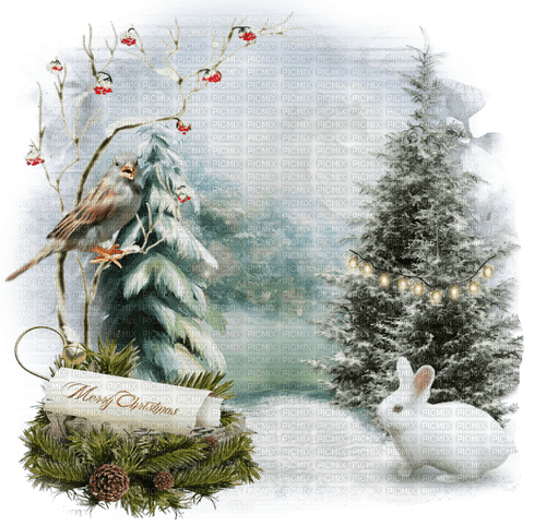 kikkapink christmas deco winter fond background - безплатен png