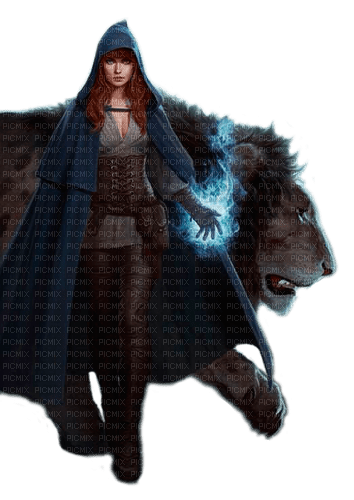 wizard with lion by nataliplus - darmowe png