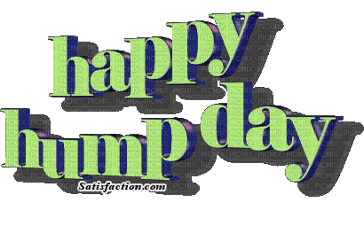 Tekst. Gif. Happy humpday. Leila - Free animated GIF