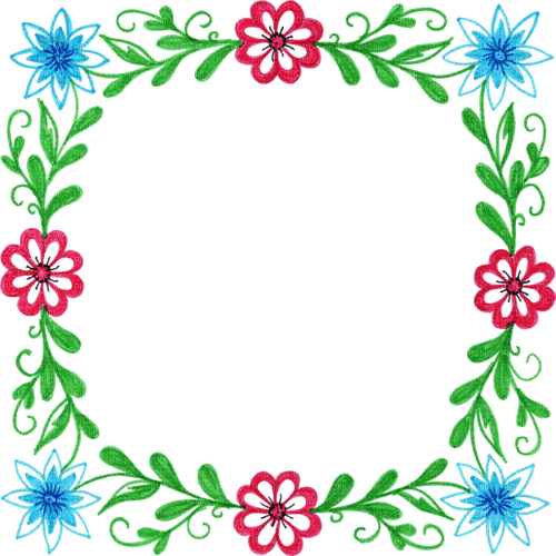 flower frame border - Free PNG