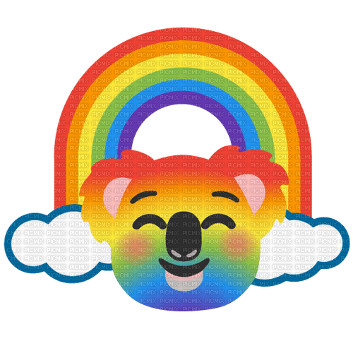 Emoji Kitchen rainbow koala - zadarmo png