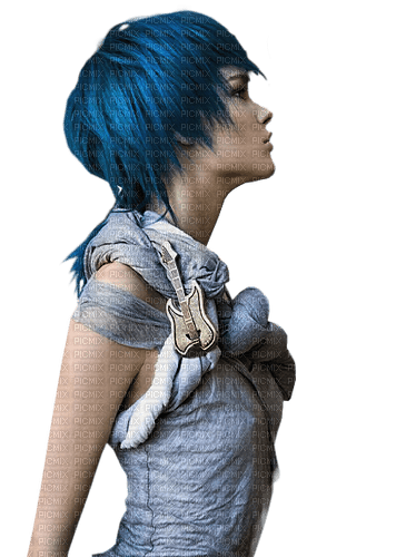 Woman Blue Music - Bogusia - Free PNG