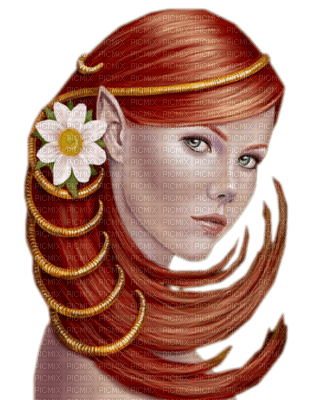 femme elfe - nemokama png