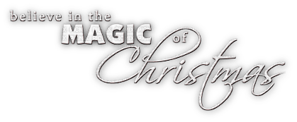 soave text christmas believe magic white - PNG gratuit