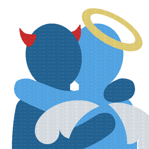 demon angel hugging by emojitown - Free PNG
