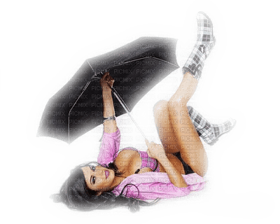 Kaz Creations Woman Femme Purple Pink Umbrella - PNG gratuit